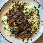 Herby Lemon Garlic Steak And Rice