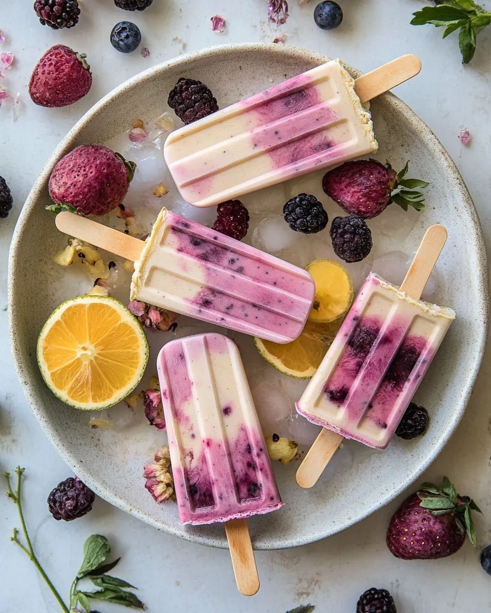 4 Ingredient Creamy Fruit Popsicles