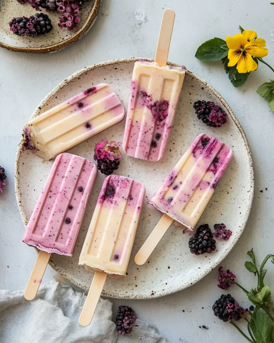 4 Ingredient Creamy Fruit Popsicles