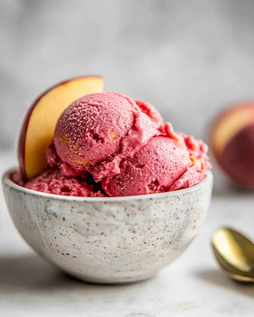 Raspberry Peach Sherbet