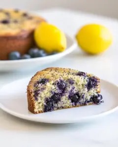 Almond Flour Blueberry Lemon Poppy Seed Cake