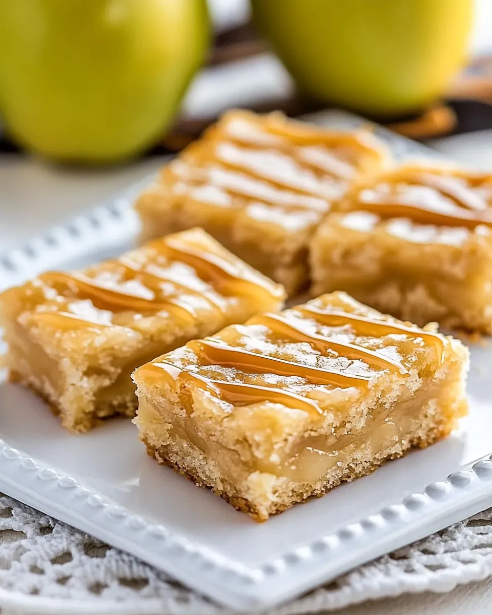 Apple Bars with Caramel Frosting