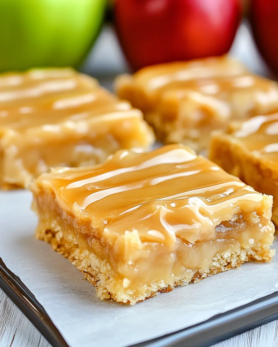 Apple Bars with Caramel Frosting