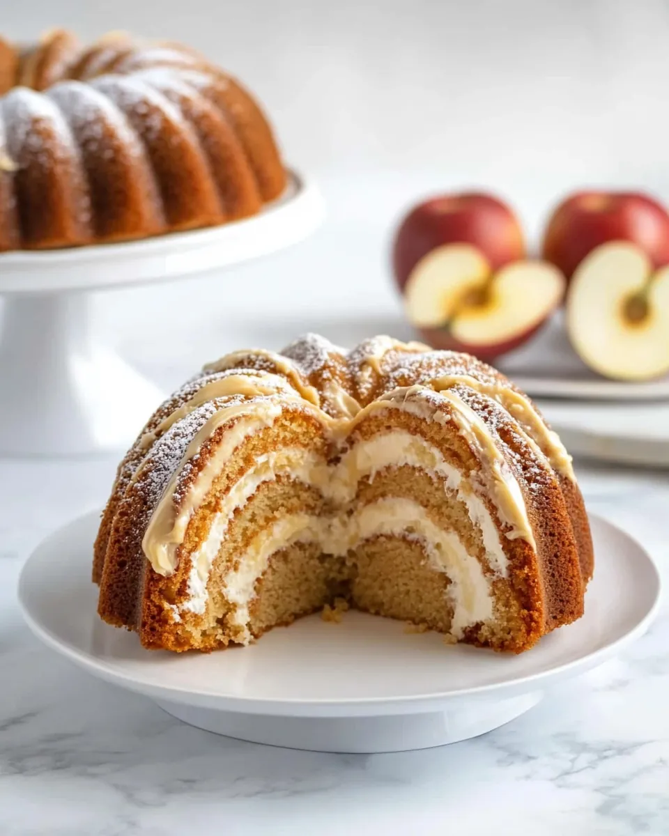 Apple Cream Cheese Swirl Bundt Cake