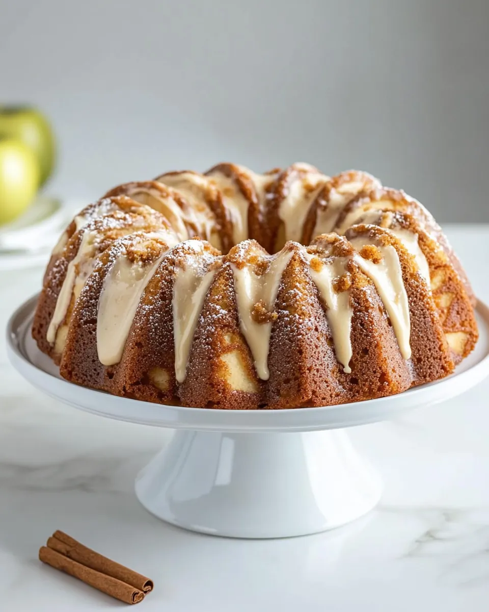 Apple Cream Cheese Swirl Bundt Cake