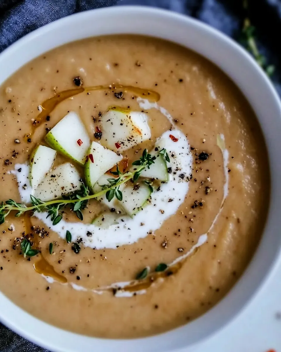 Apple Kohlrabi Soup