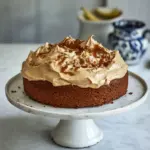 Apple Banana Cake with Caramel Cream Cheese Frosting