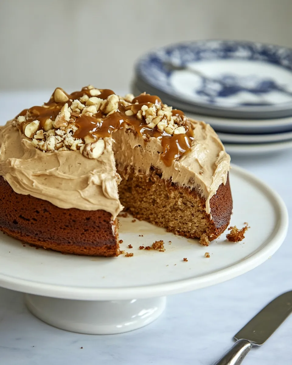 Apple Banana Cake with Caramel Cream Cheese Frosting