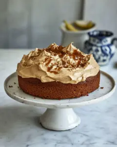 Apple Banana Cake with Caramel Cream Cheese Frosting