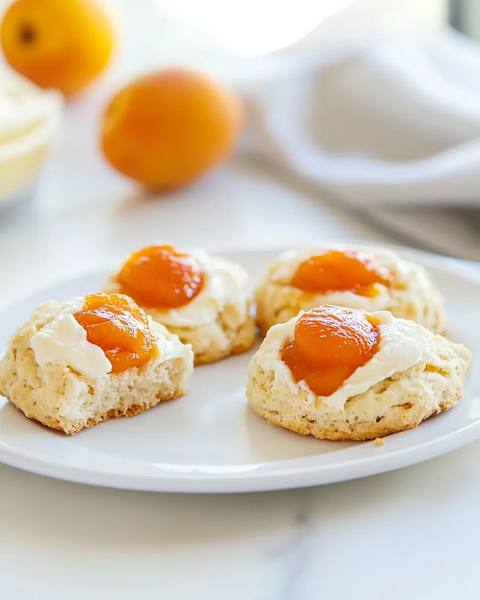 Apricots Cream Thumbprint Scones