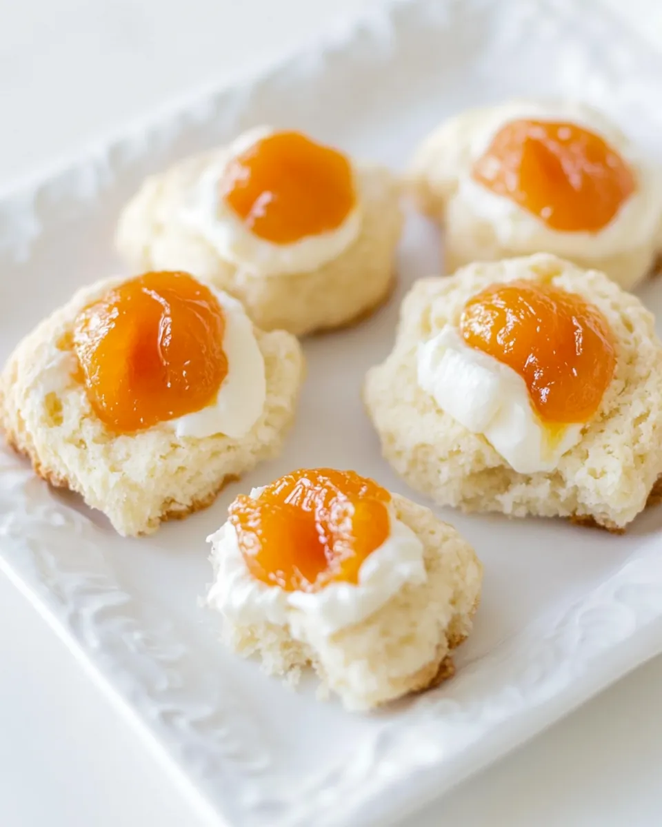 Apricots Cream Thumbprint Scones
