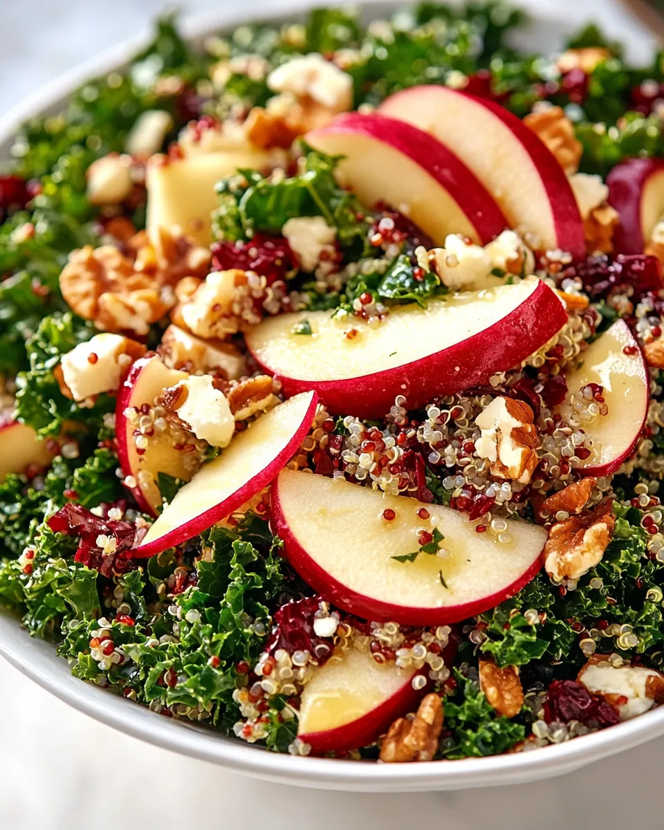 Autumn Kale Apple Quinoa Salad