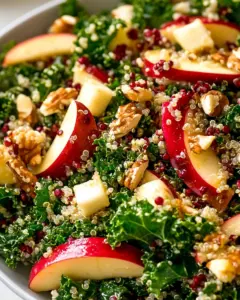 Autumn Kale Apple Quinoa Salad