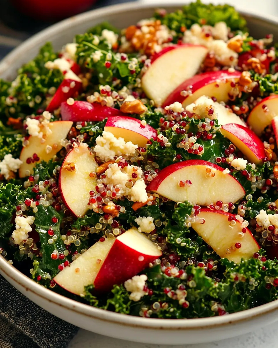 Autumn Kale Apple Quinoa Salad