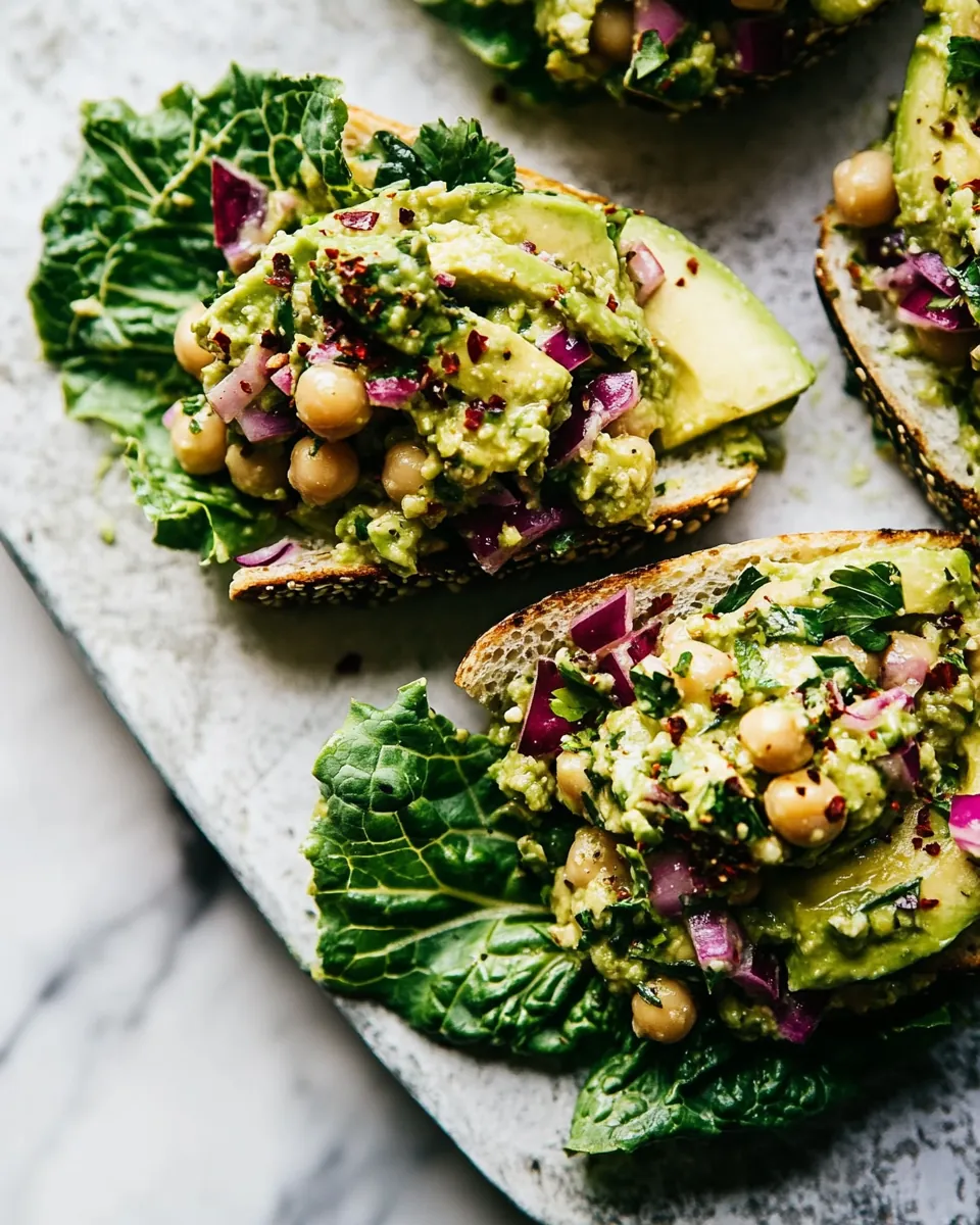 Avocado Chickpea Salad Sandwiches Lettuce Wraps