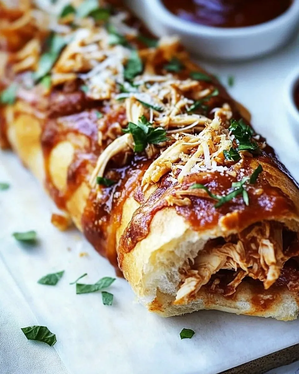 BBQ Chicken Stromboli