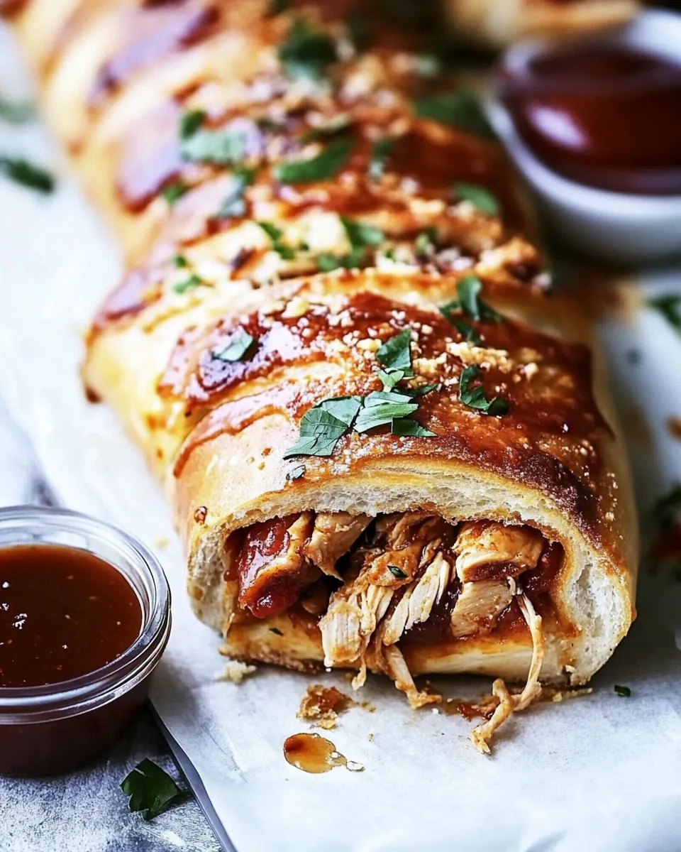 BBQ Chicken Stromboli