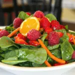 Baby Spinach Raspberry Salad