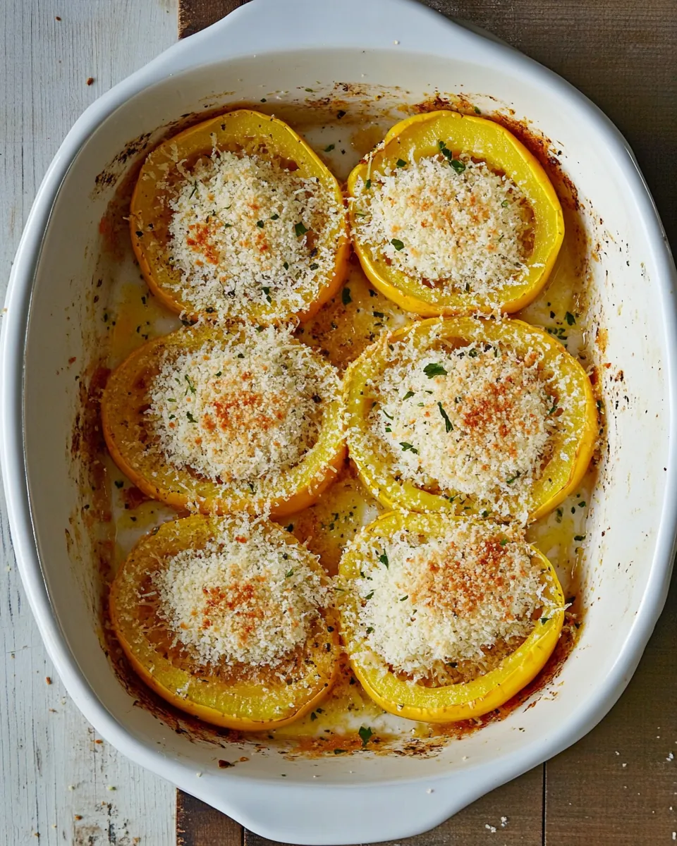 Baked Pattypan Squash Parmesan