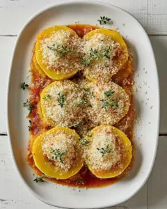 Baked Pattypan Squash Parmesan