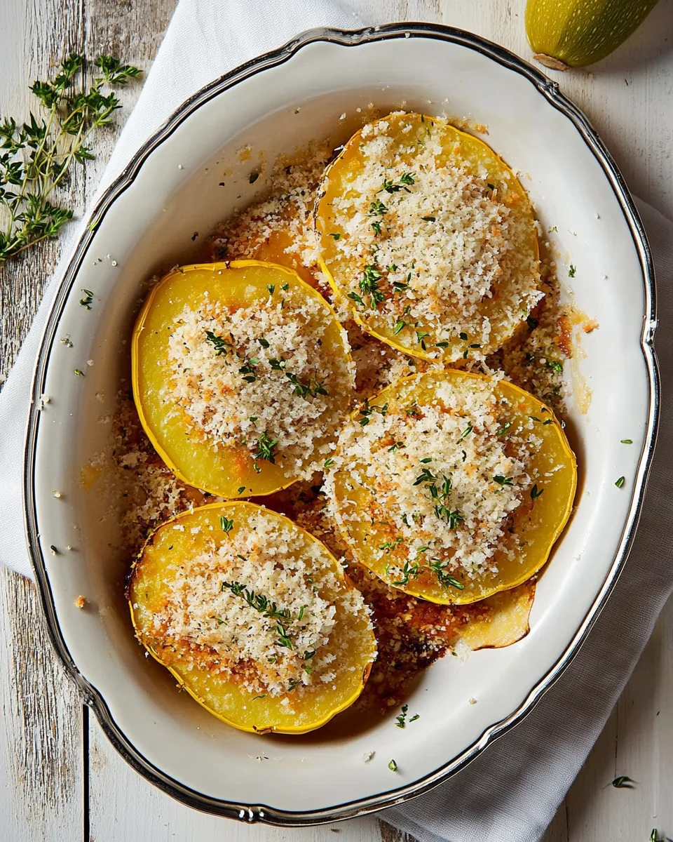 Baked Pattypan Squash Parmesan