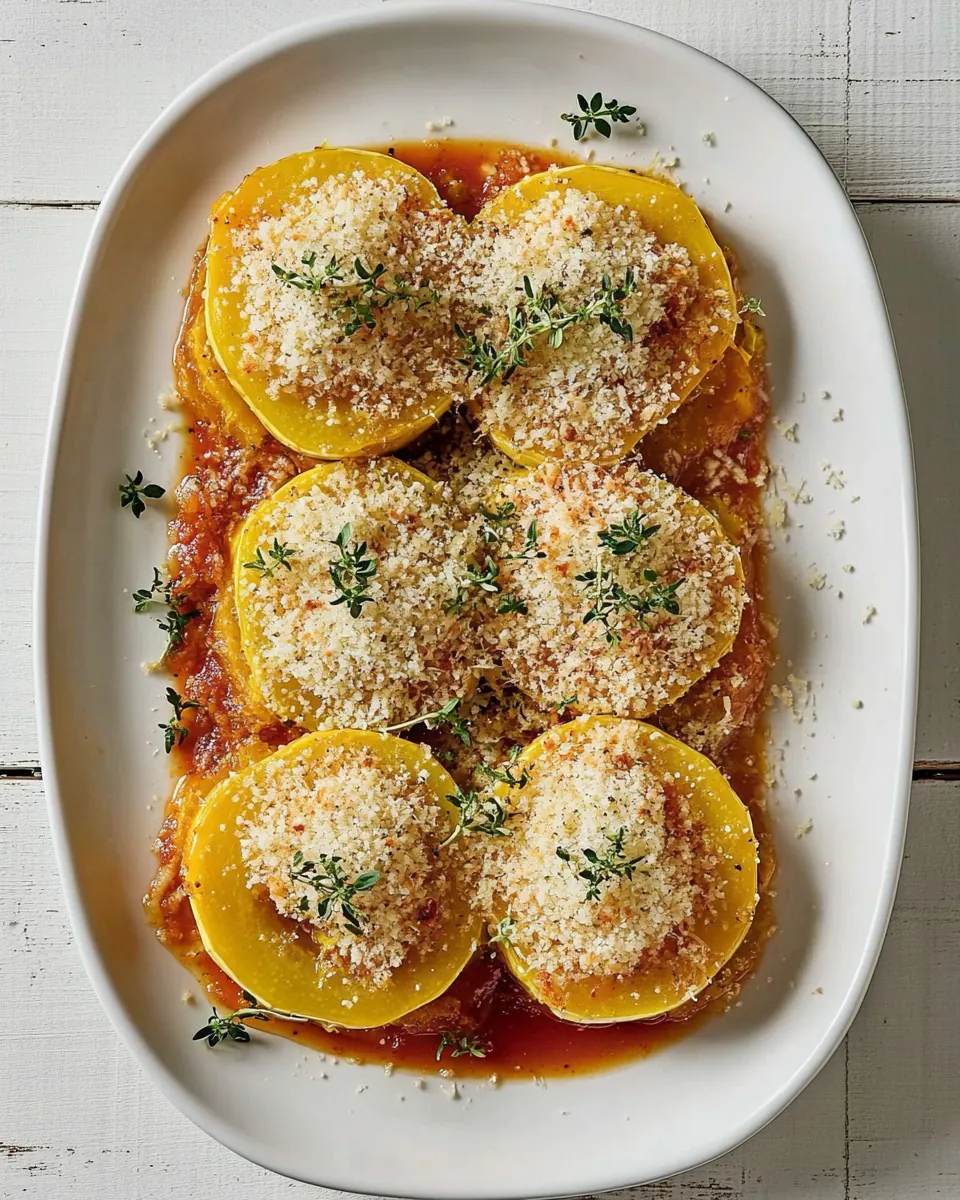Baked Pattypan Squash Parmesan