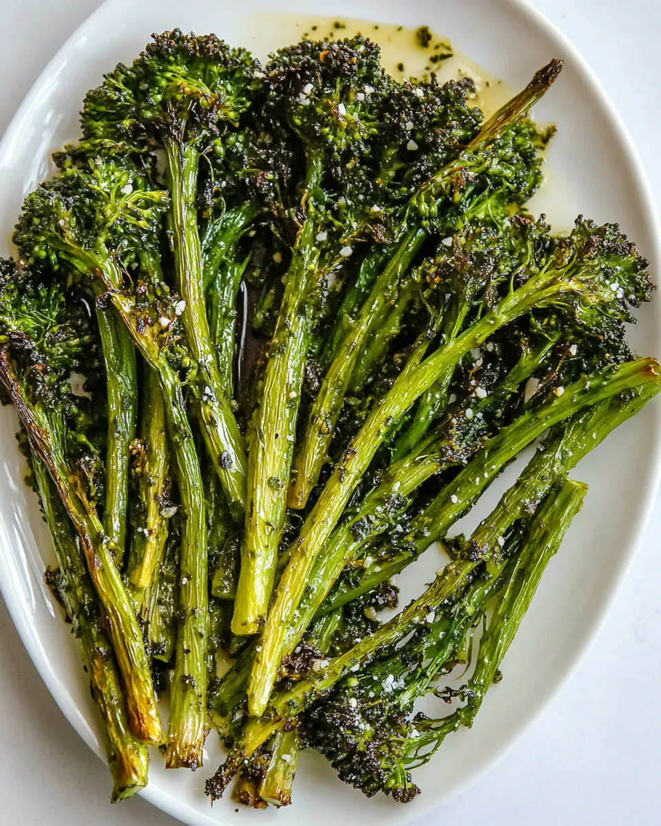 Balsamic Parmesan Roasted Broccolini