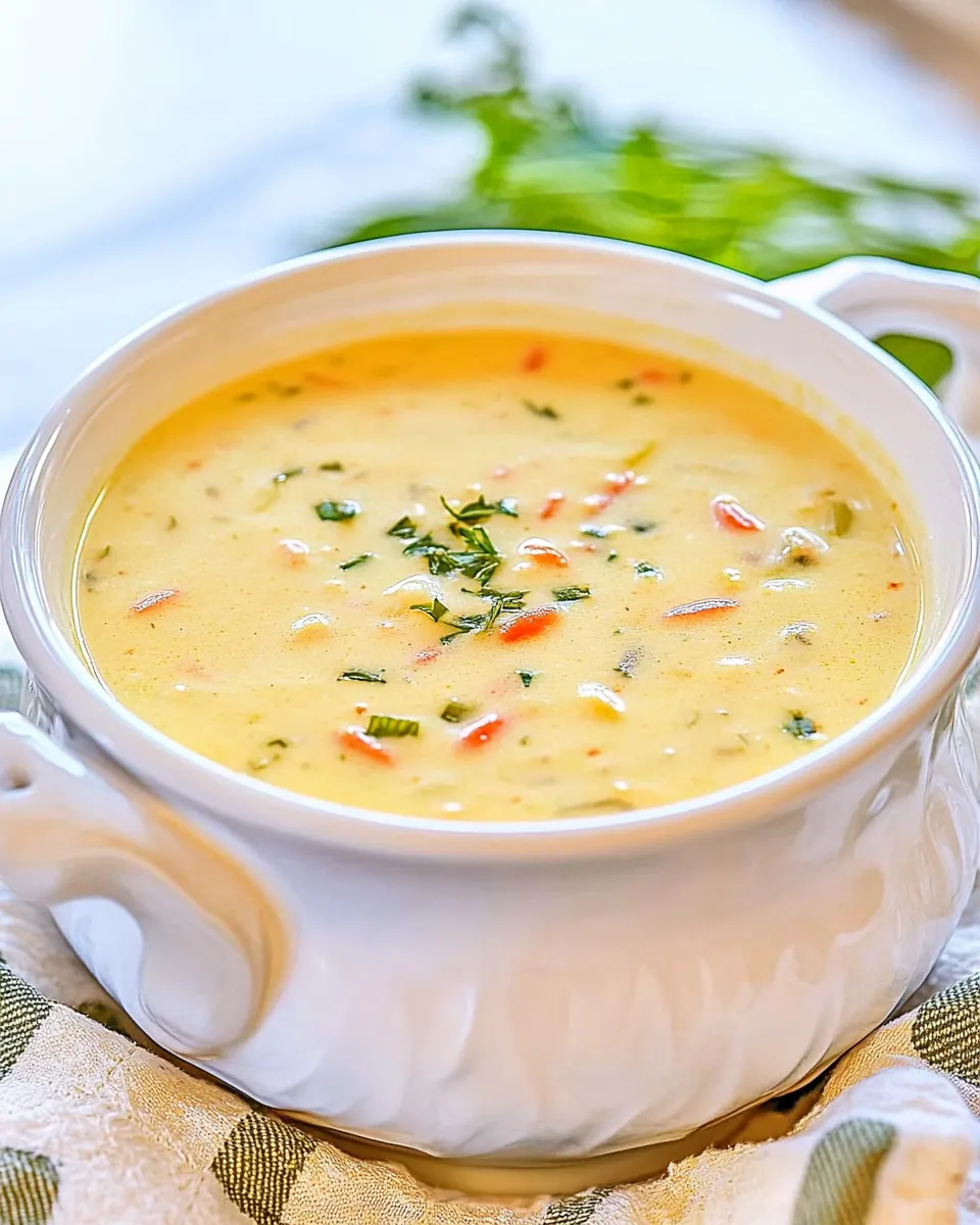 Homemade Cheddar Cheese Soup