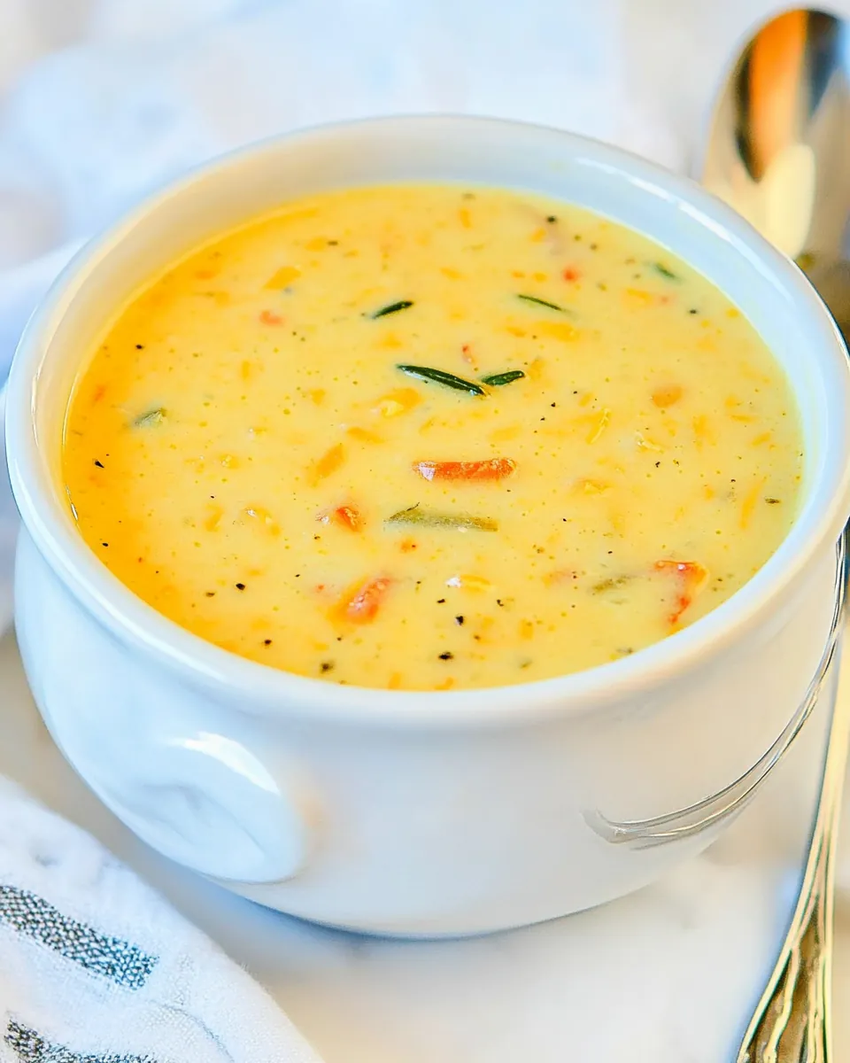 Homemade Cheddar Cheese Soup