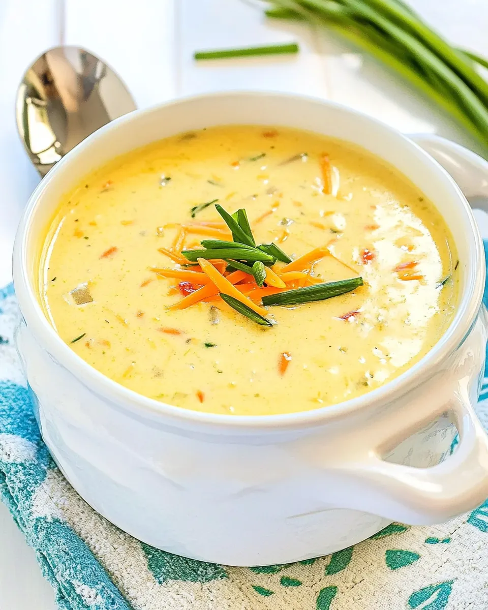 Homemade Cheddar Cheese Soup