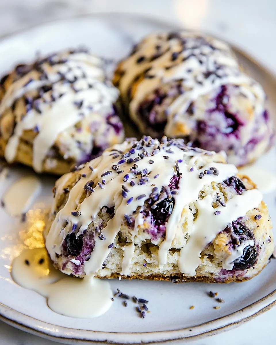 Blackberry Lavender White Chocolate Scones