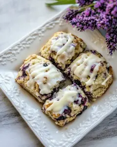Blackberry Lavender White Chocolate Scones