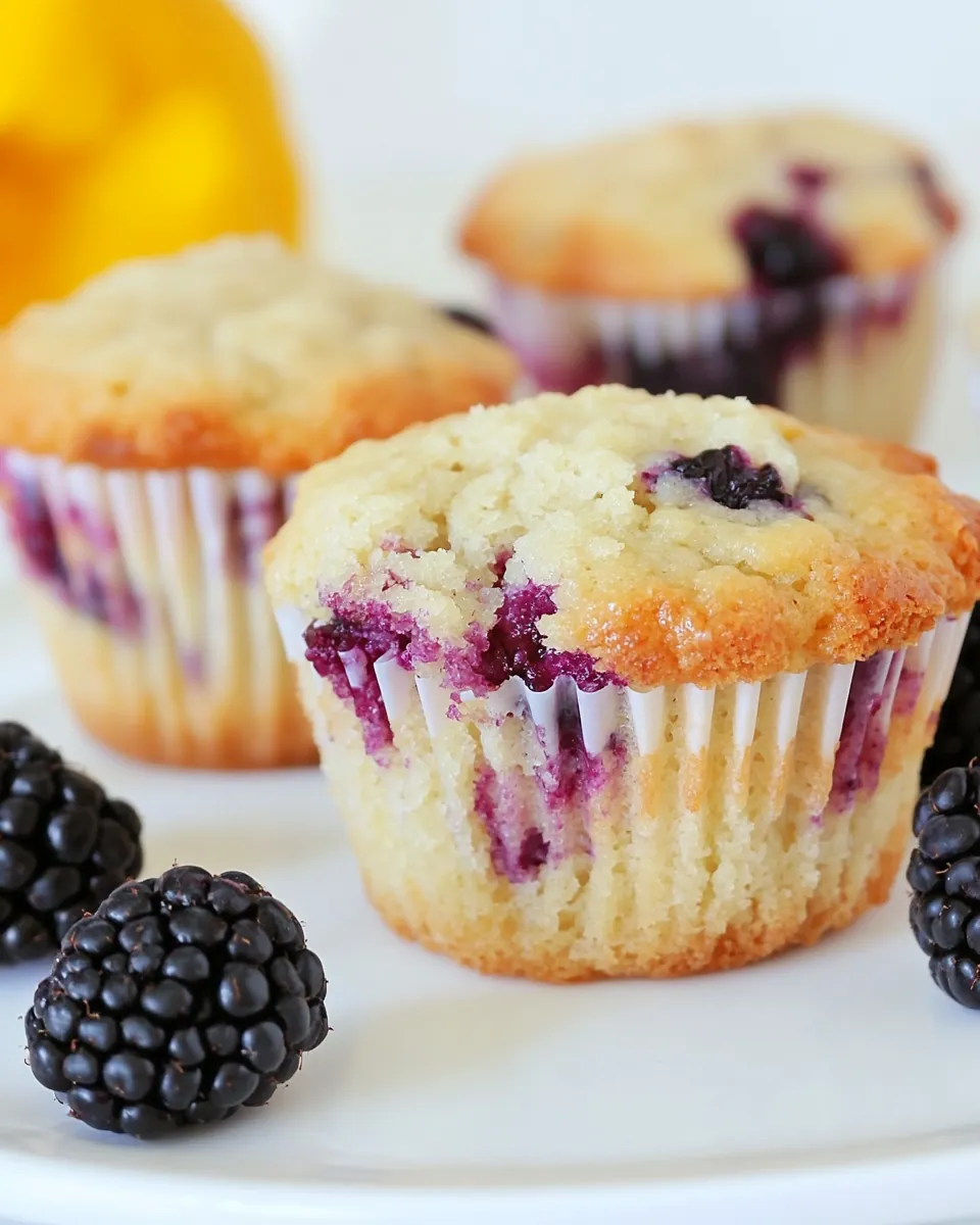 Blackberry Yogurt Muffins