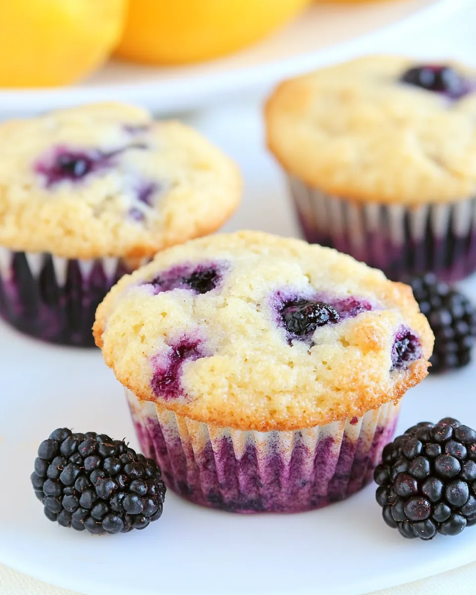 Blackberry Yogurt Muffins