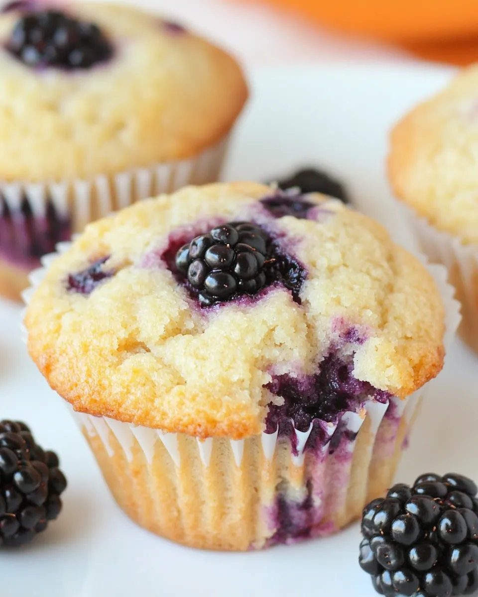 Blackberry Yogurt Muffins