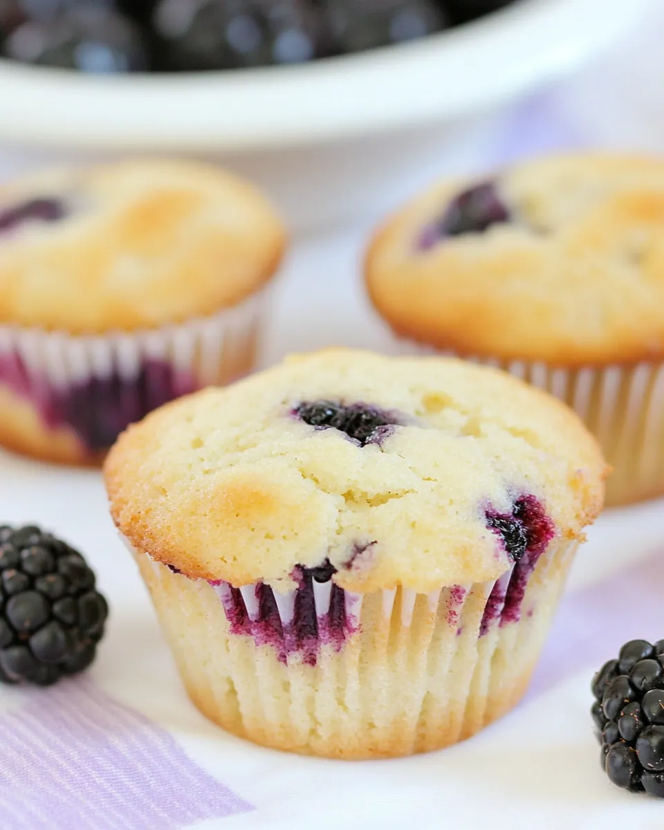 Blackberry Yogurt Muffins