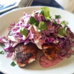 Blackened Tilapia with Fennel and Cabbage Slaw