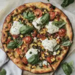 Blistered Tomatoes Corn Burrata Pizza