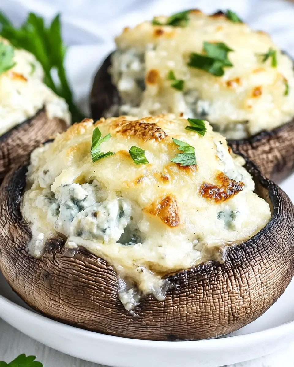 Blue Cheese Stuffed Portobello Mushrooms