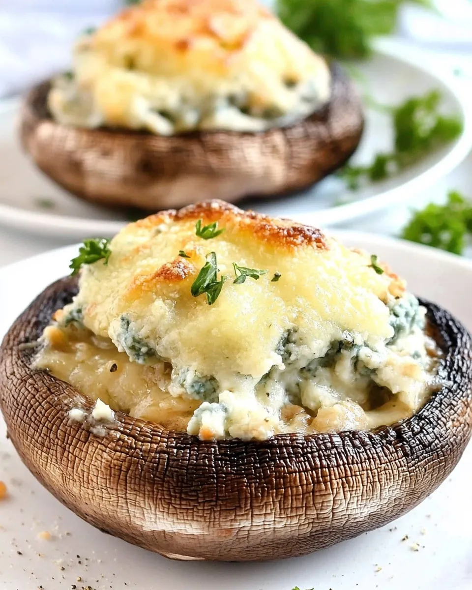 Blue Cheese Stuffed Portobello Mushrooms