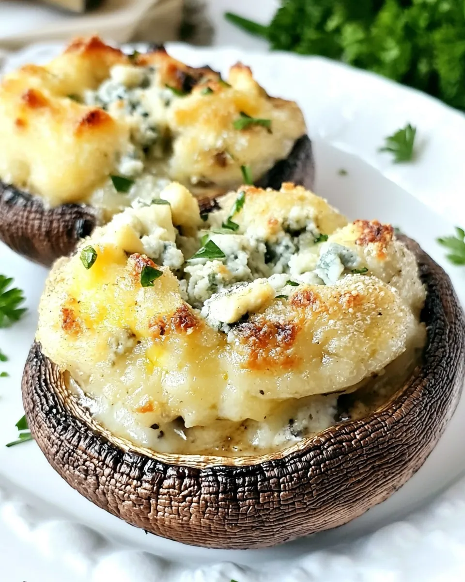 Blue Cheese Stuffed Portobello Mushrooms