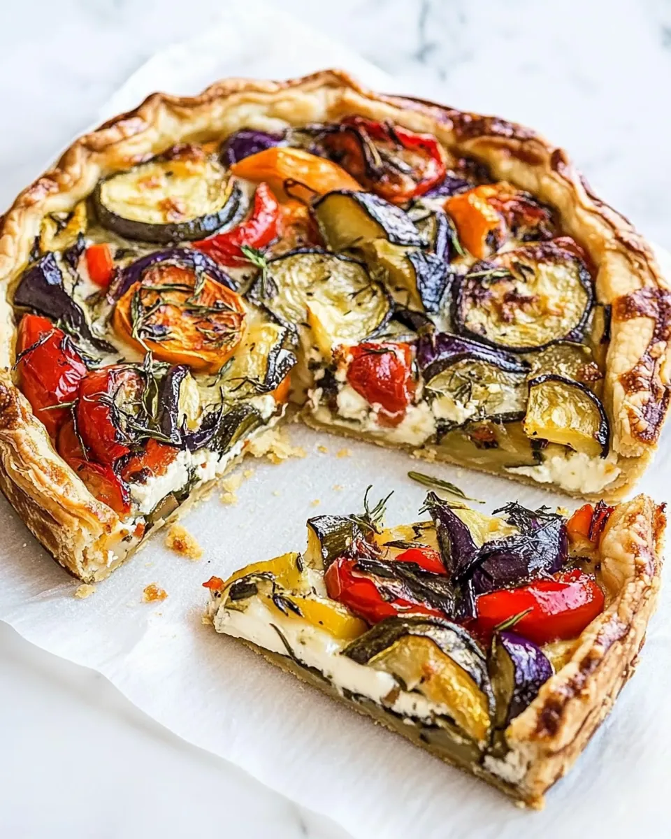 Blue Cheese Roasted Vegetable Tart