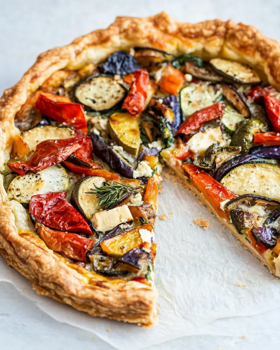 Blue Cheese Roasted Vegetable Tart
