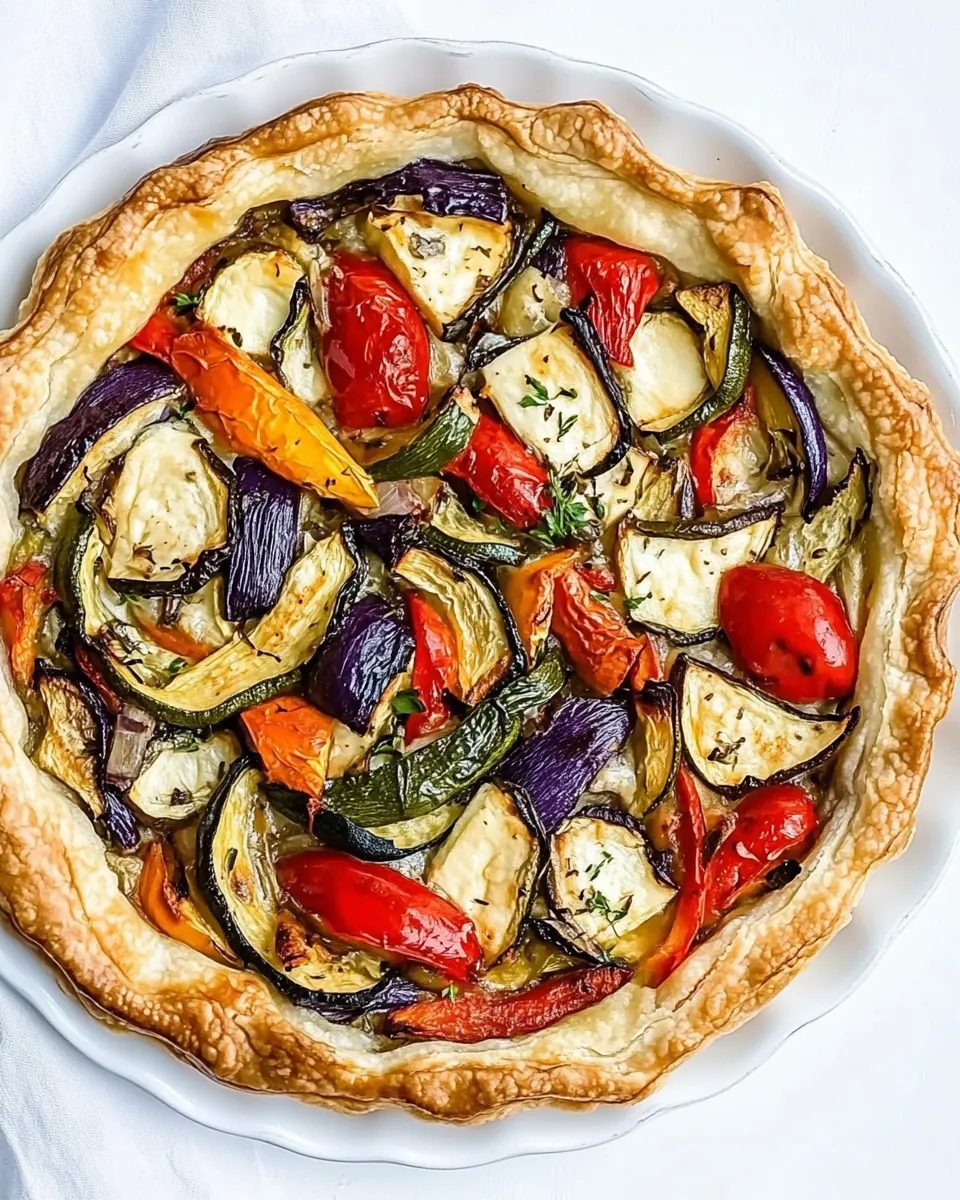 Blue Cheese Roasted Vegetable Tart