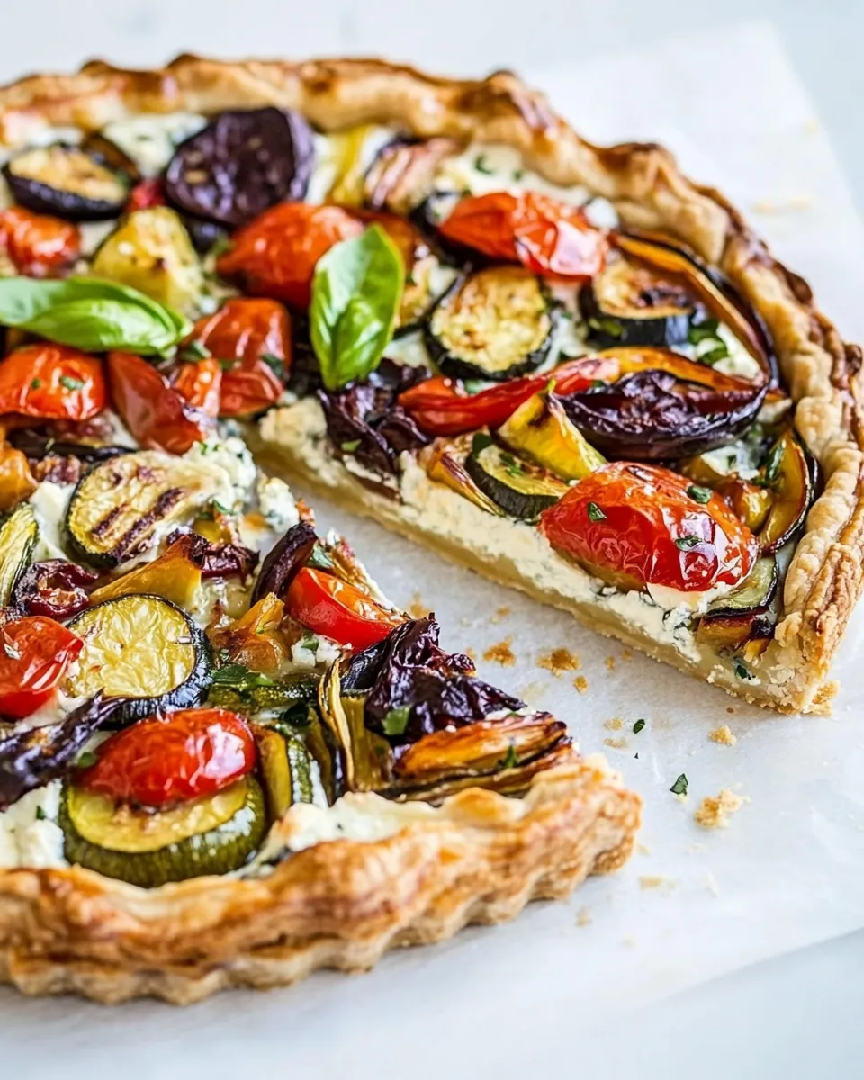 Blue Cheese Roasted Vegetable Tart