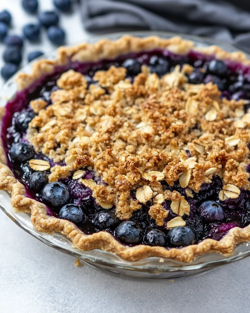Blueberry Crumble Pie