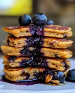 Blueberry Oatmeal Pancakes