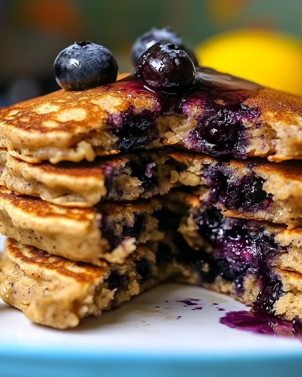 Blueberry Oatmeal Pancakes
