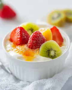 Brûléed Yogurt with Fresh Fruit