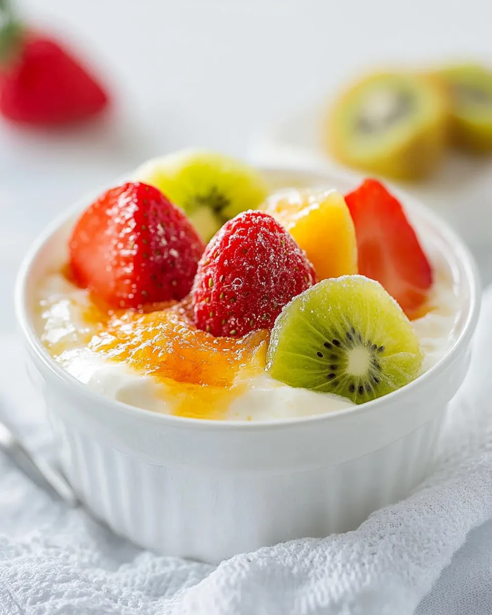 Brûléed Yogurt with Fresh Fruit